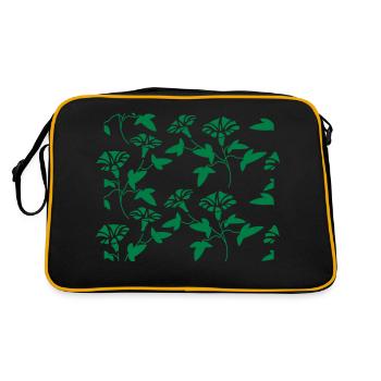 plantes Contexte | Plantes -- Graphique vectoriel - Sac Retro - noir/or - Dos