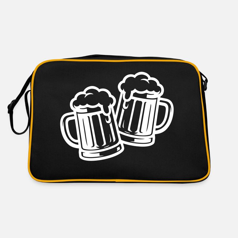 Beer toasting beer mug drinking Retro Bag