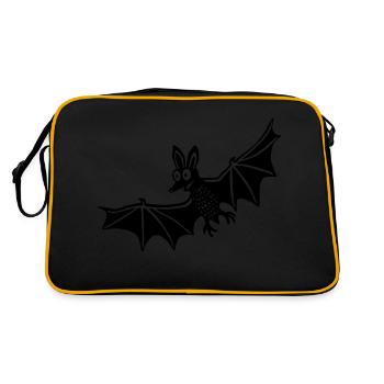 Fledermaus 3 - Retro Tasche - Schwarz/Gold - Hinten