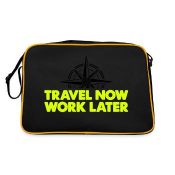 Travel Now Work Later - Retro Bag - black/gold - Back