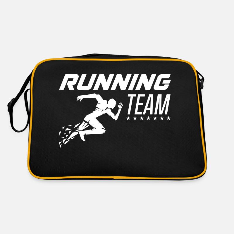 Équipe de course à pied - Sac Retro - noir/or