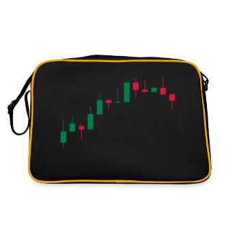 Stocks Chart Trading - Retro Tasche - Schwarz/Gold - Hinten