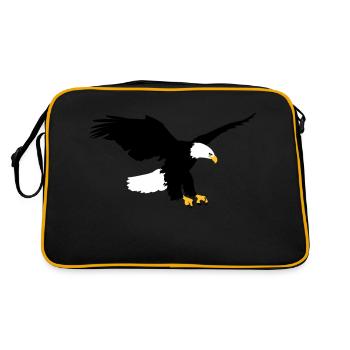 Eagle - Retro Tasche - Schwarz/Gold - Hinten