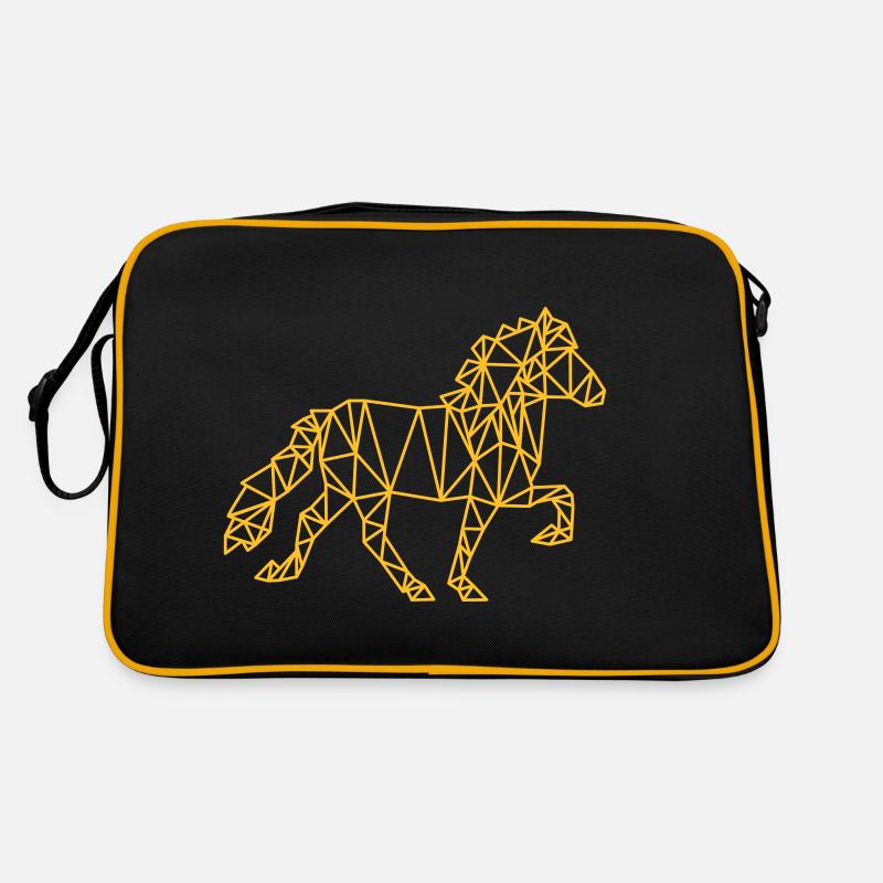 Isländer - Retro Tasche - Schwarz/Gold