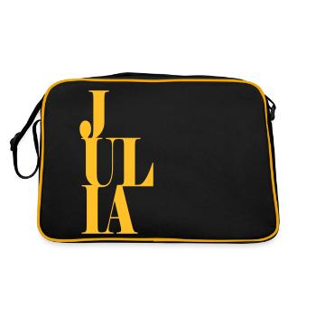 Julia Nom Prénom Police moderne Word Art - Sac Retro - noir/or - Dos