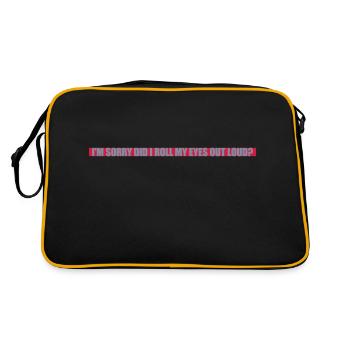 Roll My Eyes Out - Retro Bag - black/gold - Back
