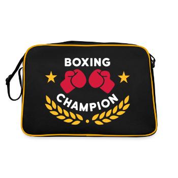 Boxing champion (boxing gloves, laurel wreath) - Retro Bag - black/gold - Back