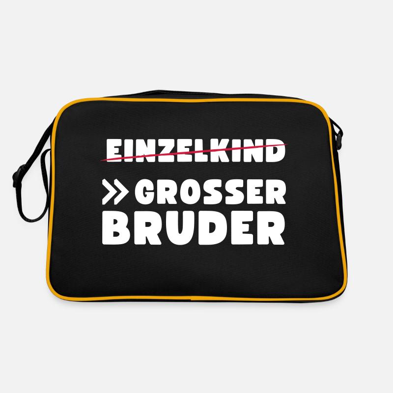 Einzelkind Großer Bruder Retro Tasche