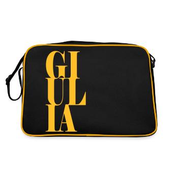 Giulia Nom Prénom Police moderne Word Art - Sac Retro - noir/or - Dos