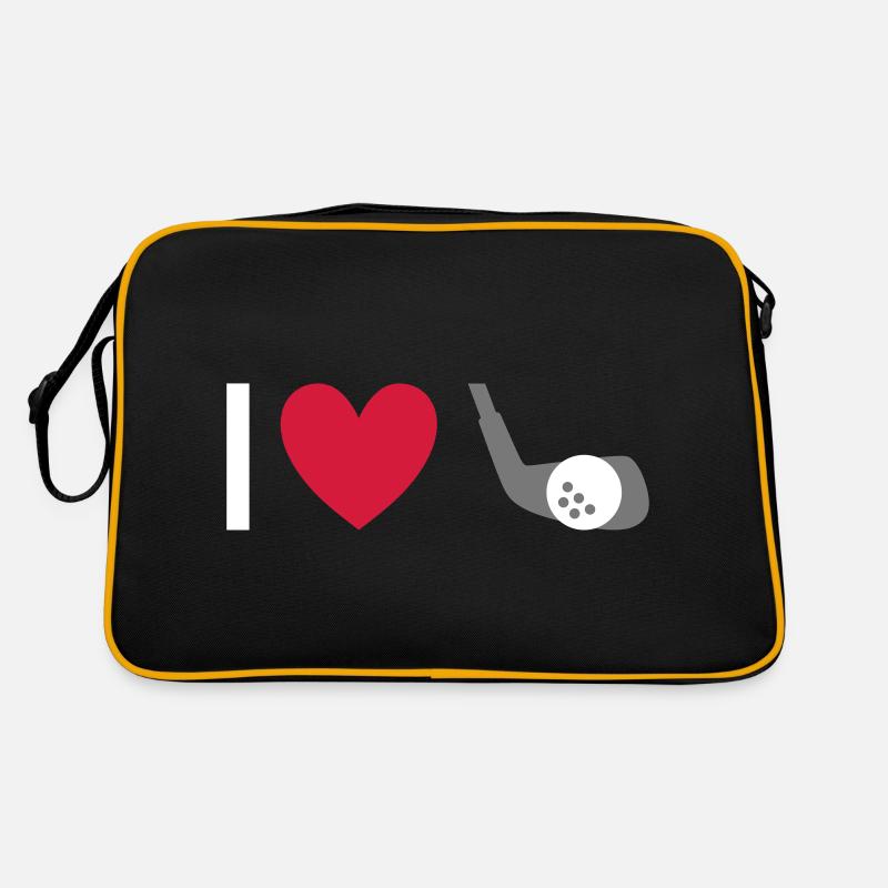I love golfing (golf clubs, heart, golf ball) Retro Bag