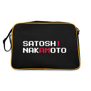 JE SUIS SATOSHI NAKAMOTO - Sac Retro - noir/or - Dos