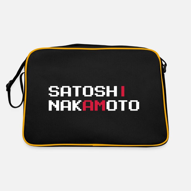 Ich bin Satoshi Nakamoto - Retro Tasche - Schwarz/Gold