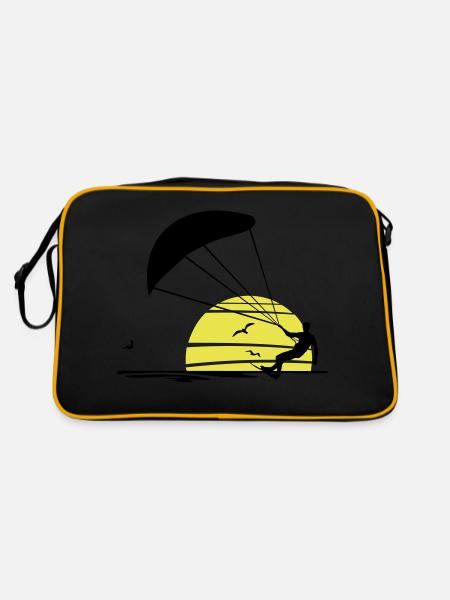 Sport - Kiter - Retro Tasche - Schwarz/Gold