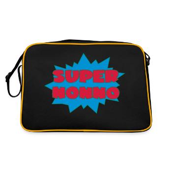 SUPER NONNO - Retro Tasche - Schwarz/Gold - Hinten