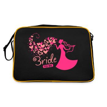 nuages de coeur Jeune mariée à être - Sac Retro - noir/or - Dos
