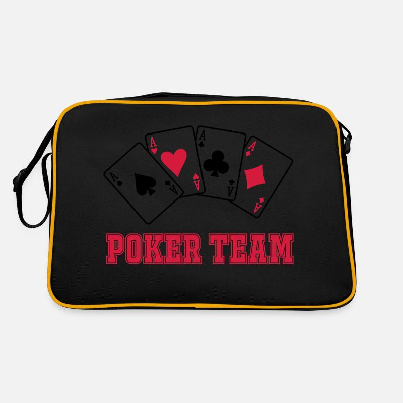 Poker Team - Retro Tasche - Schwarz/Gold