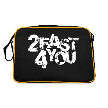Too Fast for You Saying 2 Too Fast 4 For You - Retro Bag - black/gold - Back