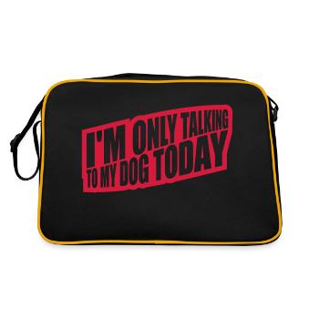 only talking to dog - Retro Bag - black/gold - Back