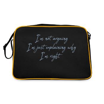 I m not arguing - Retro Bag - black/gold - Back