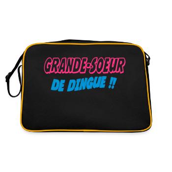 GRANDE SOEUR de dingue - Sac Retro - noir/or - Dos