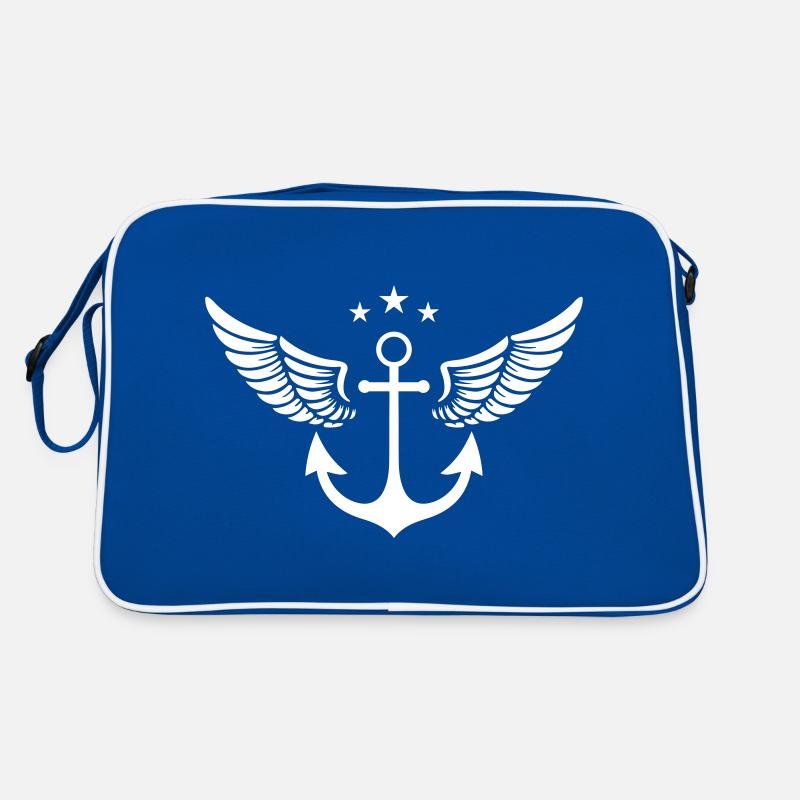anker symbol flügel Retro Tasche
