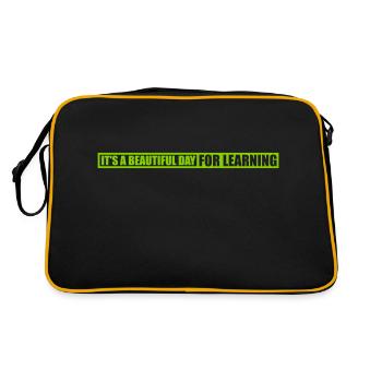 beautiful day for learning - Retro Bag - black/gold - Back