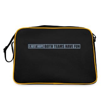 Both Teams Have Fun - Retro Tasche - Schwarz/Gold - Hinten
