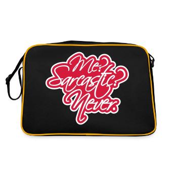 moi sarcastique ne cite jamais - Sac Retro - noir/or - Dos