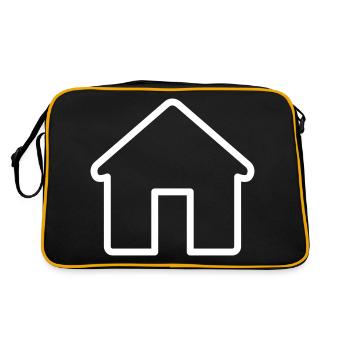 Haus - Retro Tasche - Schwarz/Gold - Hinten