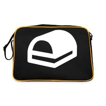 Brotkasten - Retro Tasche - Schwarz/Gold - Hinten