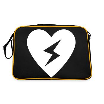 Heart flash - Retro Bag - black/gold - Back