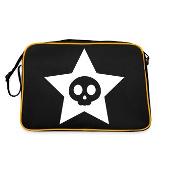 Star skull - Retro Bag - black/gold - Back