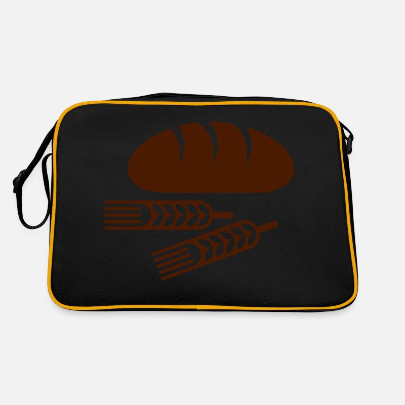 Brot - Retro Tasche - Schwarz/Gold
