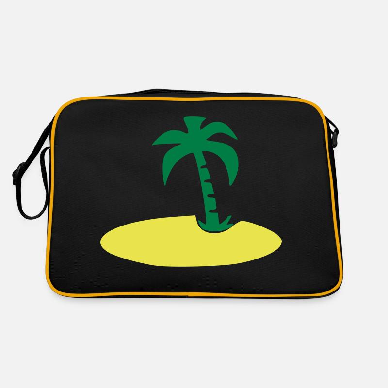 Island with palm tree Retro Bag