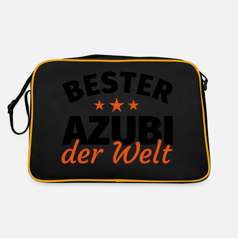 Azubi - Retro Tasche - Schwarz/Gold