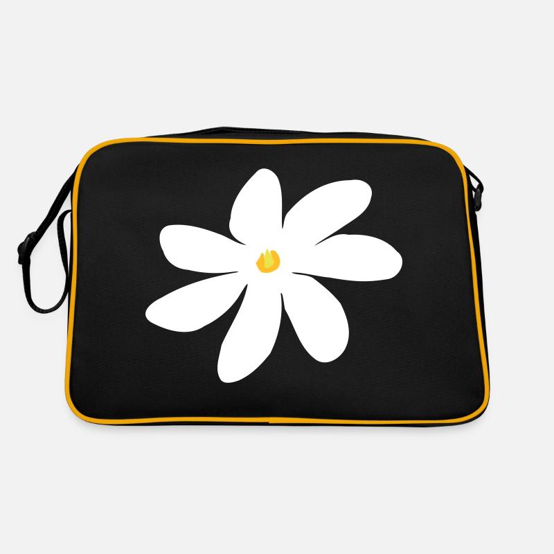Tahitian Tiare-Blume Emblem Retro Tasche