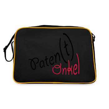 Patenonkel - Retro Tasche - Schwarz/Gold - Hinten