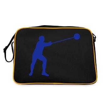 hammer throw athlete silhouette2 - Retro Bag - black/gold - Back