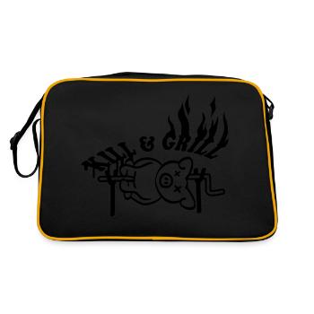 Kill And Grill Pig - Retro Bag - black/gold - Back