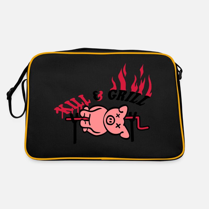 Kill And Grill Pig Retro Tasche