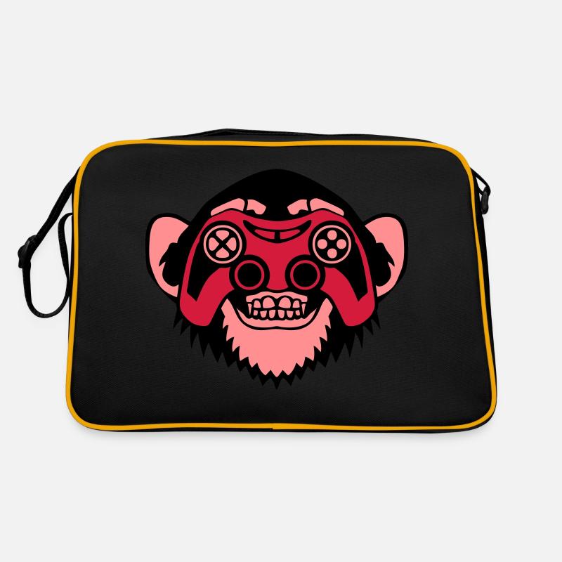 Monkey Controller Spiele Auge Joystick Geek Retro Tasche