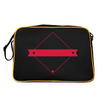 Anpassen / Anpassung / fertigen / Customize it - Retro Tasche - Schwarz/Gold - Hinten