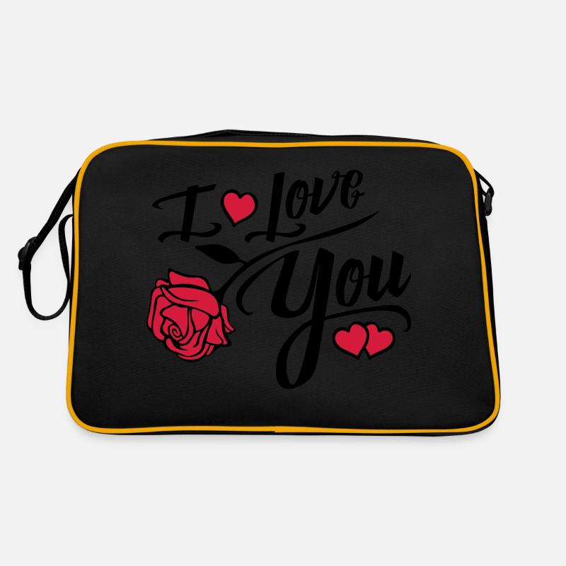 i love you rose Retro Tasche