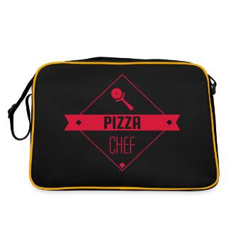 pizza / pizzaiolo / chef / italie / pizzaiola - Sac Retro - noir/or - Dos