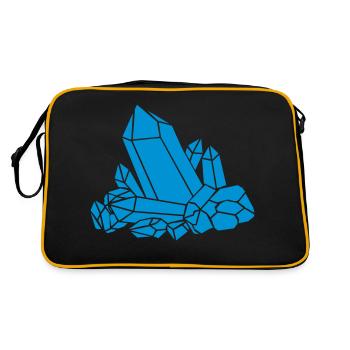 Blue crystal clipart - Retro Bag - black/gold - Back