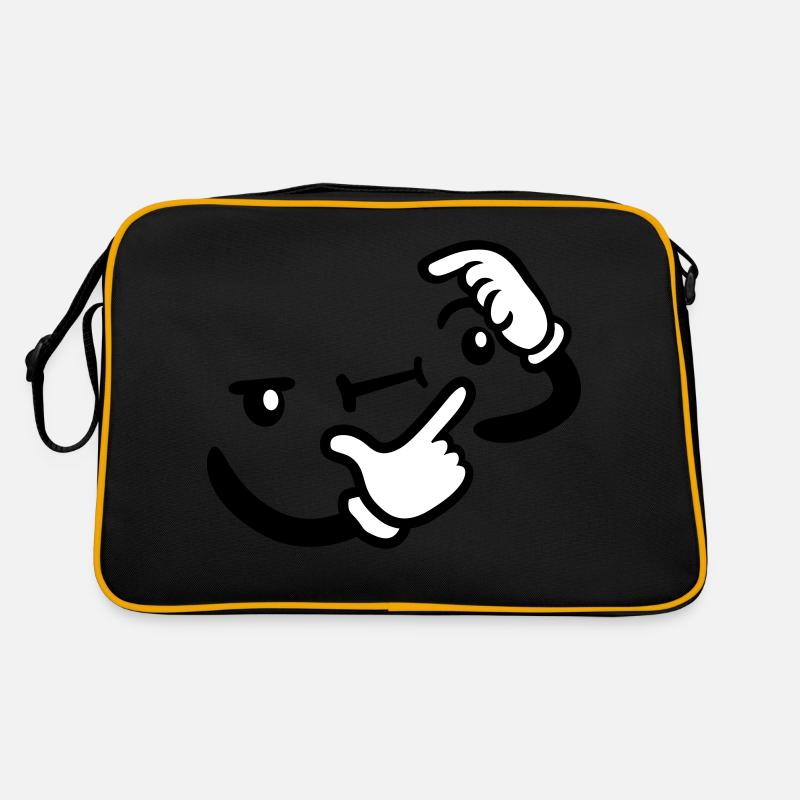 Hand Gesture Thinking Retro Bag