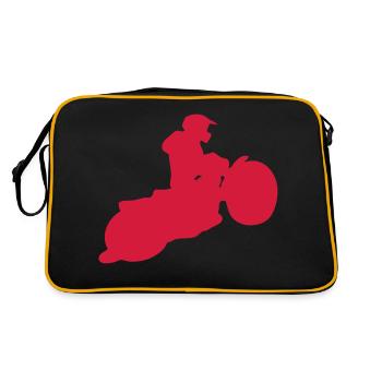 Sport speedway - Retro Tasche - Schwarz/Gold - Hinten