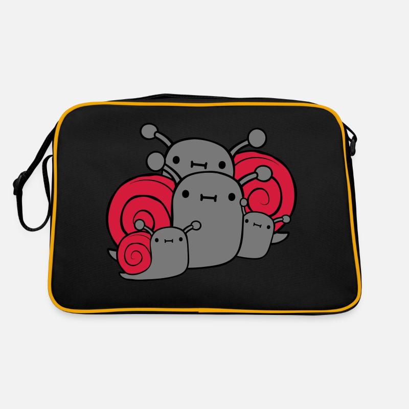 Eltern Kinder Schnecken Retro Tasche