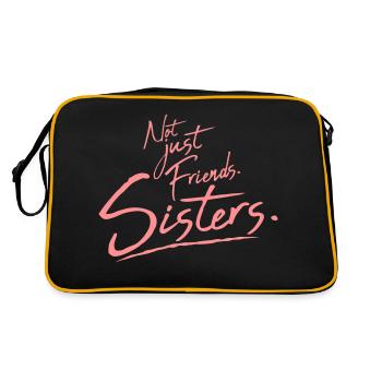 Team Sisters Friends - Retro Tasche - Schwarz/Gold - Hinten