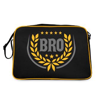Couronne de laurier Bro Text Logo - Sac Retro - noir/or - Dos
